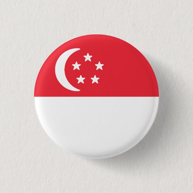 Flagge Singapurs Button (Vorderseite)