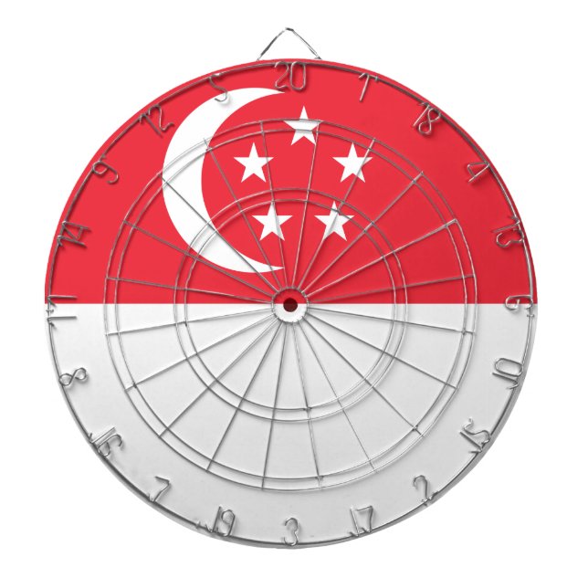 Flagge Singapurs Dartscheibe (vorne)
