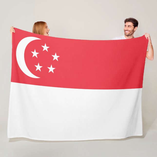 Flagge Singapurs Fleecedecke (Beispiel)