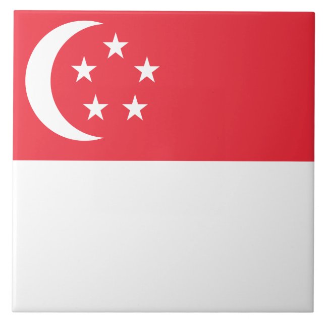 Flagge Singapurs Fliese (Vorderseite)
