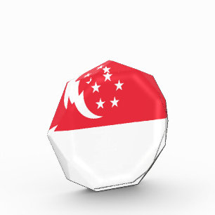 Flagge Singapurs Fotoblock