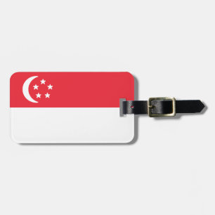 Flagge Singapurs Gepäckanhänger