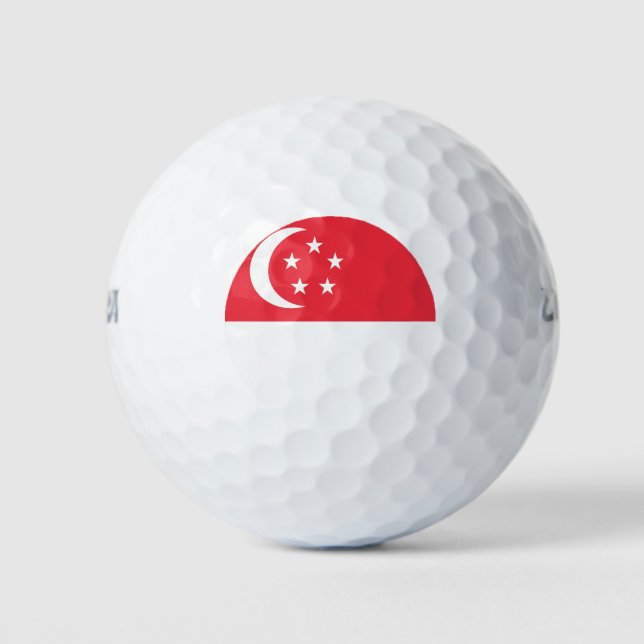 Flagge Singapurs Golfball (Vorderseite)