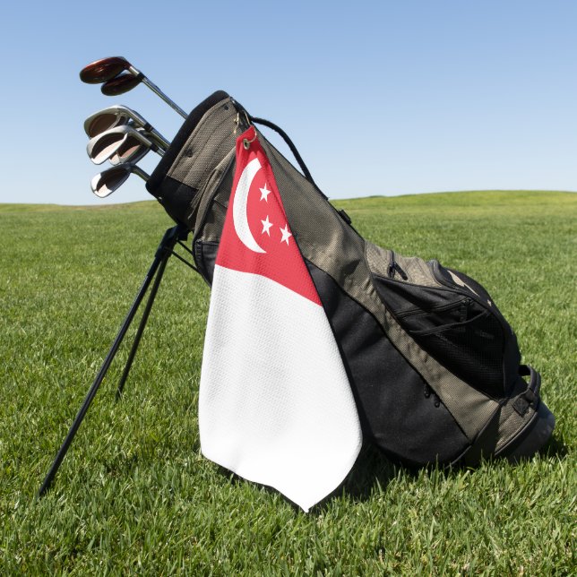 Flagge Singapurs Golfhandtuch (Gras)