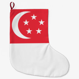 Flagge Singapurs Großer Weihnachtsstrumpf
