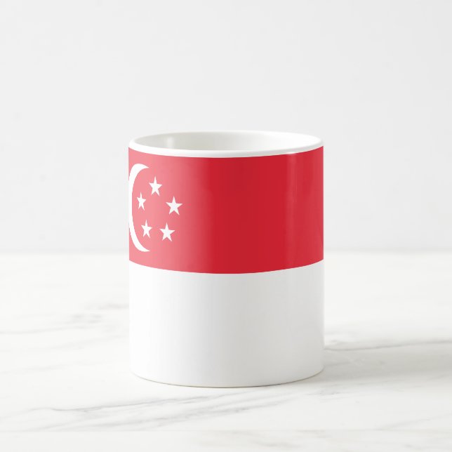 Flagge Singapurs Kaffeetasse (Mittel)