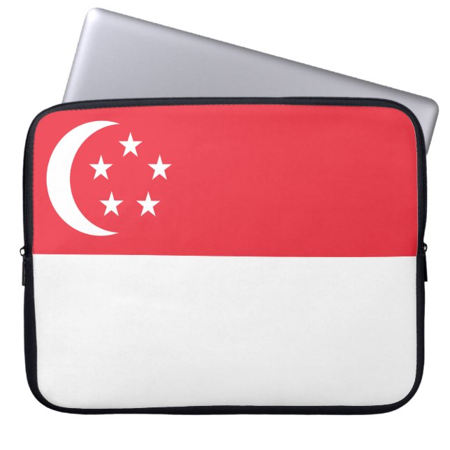 Flagge Singapurs Laptopschutzhülle (Vorderseite)