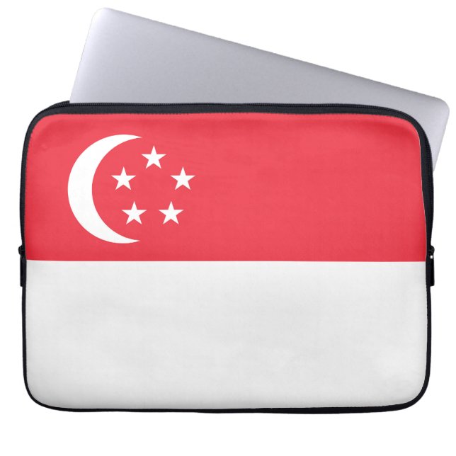 Flagge Singapurs Laptopschutzhülle (Vorderseite)