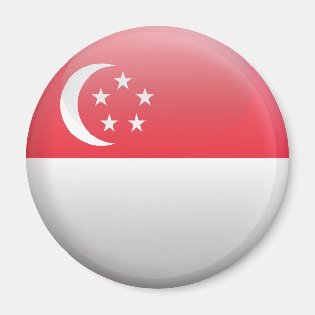 Flagge Singapurs Magnet (Vorne)