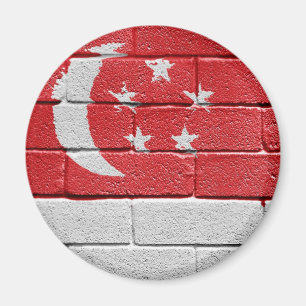 Flagge Singapurs Magnet