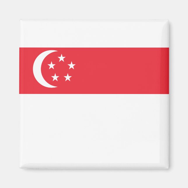 Flagge Singapurs Magnet (Vorne)