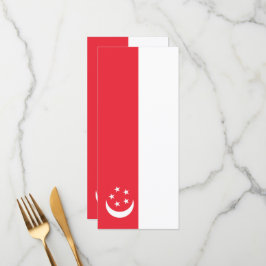 Flagge Singapurs Menükarte