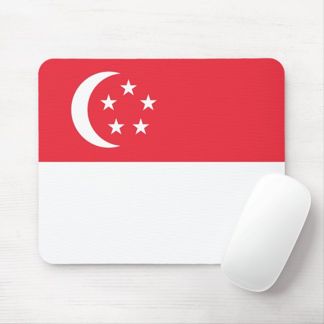 Flagge Singapurs Mousepad (Mit Mouse)