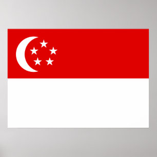 Flagge Singapurs Poster