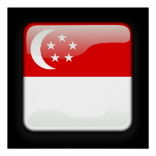 Flagge Singapurs Poster
