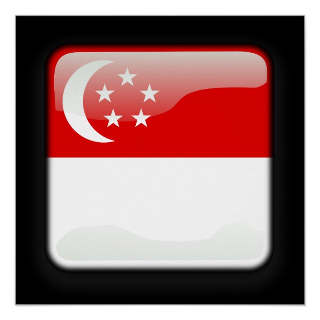 Flagge Singapurs Poster (Vorderseite)