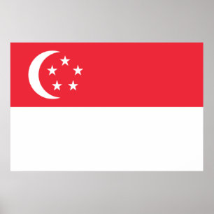 Flagge Singapurs Poster