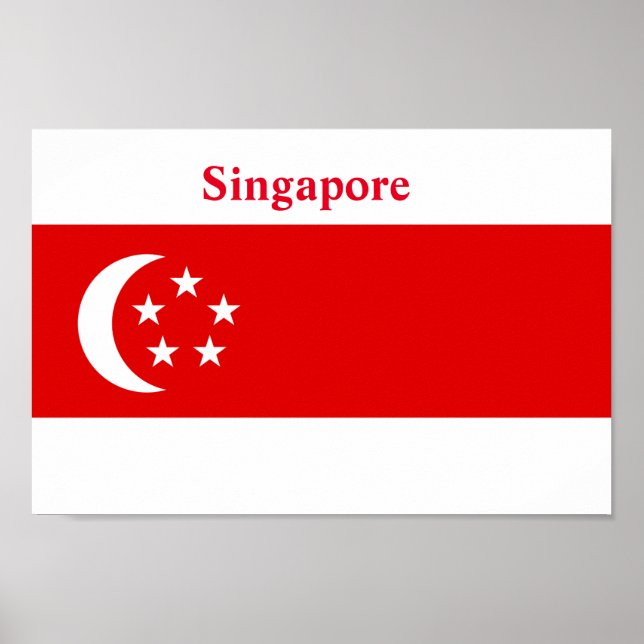 Flagge Singapurs Poster (Vorne)