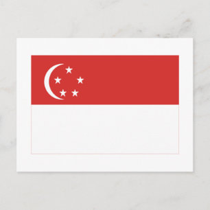 Flagge Singapurs Postkarte