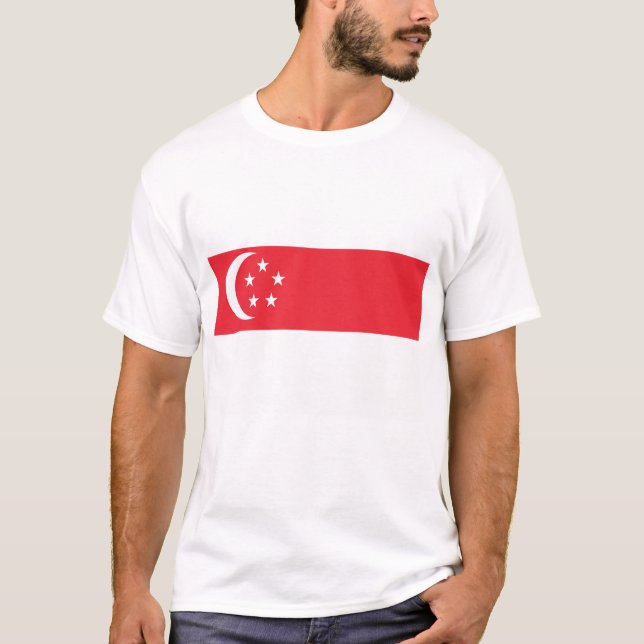 Flagge Singapurs T-Shirt (Vorderseite)