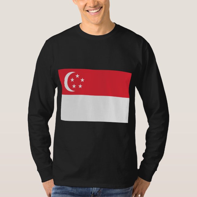 Flagge Singapurs T-Shirt (Vorderseite)