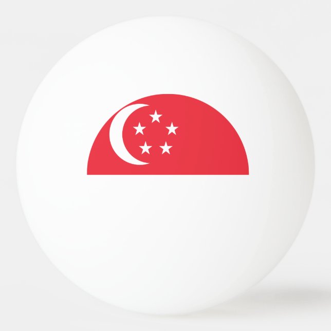 Flagge Singapurs Tischtennisball (Vorderseite)
