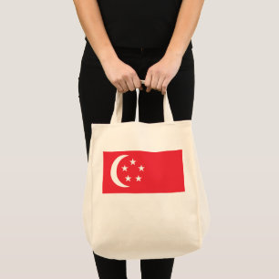 Flagge Singapurs Tragetasche