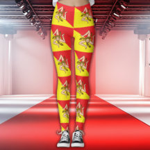 Flagge Siziliens All-Over-Print Trinacria Leggings