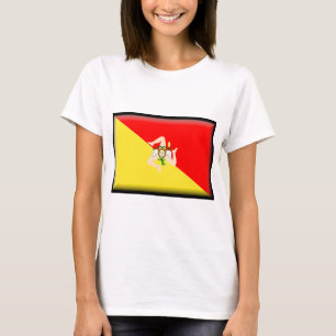 Flagge Siziliens (Italien) T-Shirt