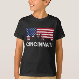 Flagge-Skyline Cincinnatis OH- beunruhigt T-Shirt