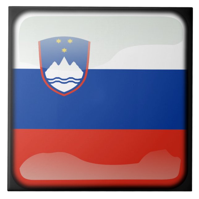 Flagge Sloweniens Fliese (Vorderseite)