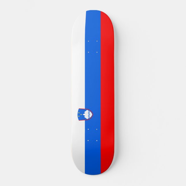Flagge Sloweniens Skateboard (Vorderseite)