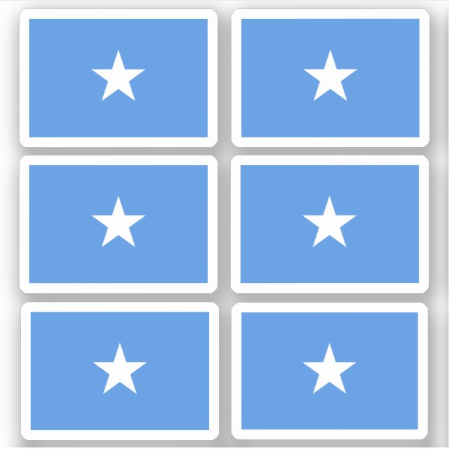 Flagge Somalias - Sammelaufkleber Aufkleber (Vorderseite)