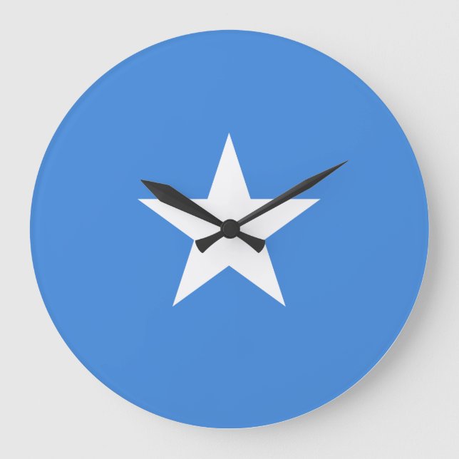 Flagge Somalias (Somalier) Große Wanduhr (Vorderseite)