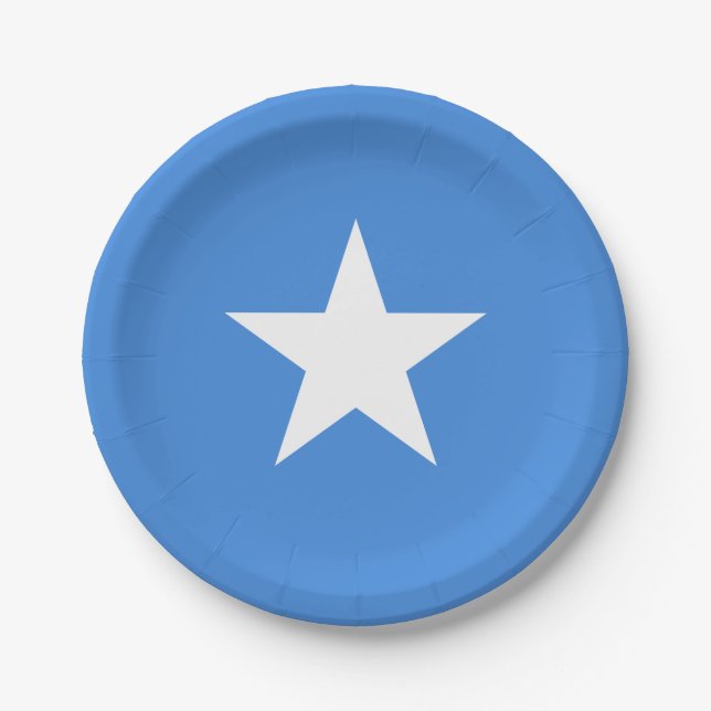 Flagge Somalias (Somalier) Pappteller (Vorderseite)