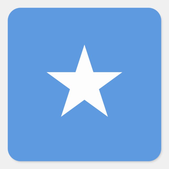 Flagge Somalias (Somalier) Quadratischer Aufkleber (Vorderseite)
