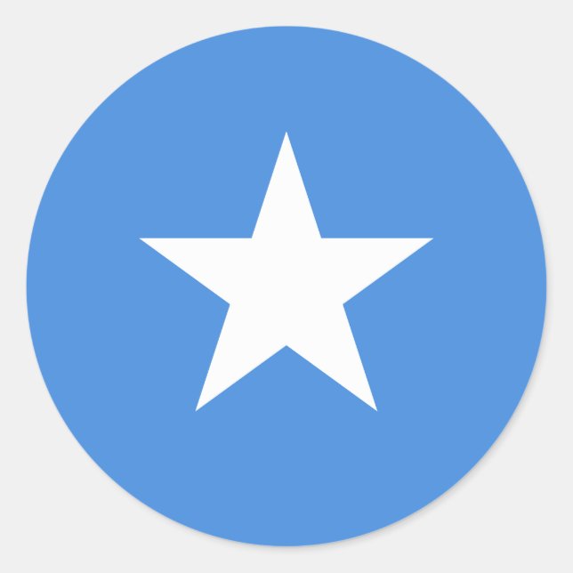 Flagge Somalias (Somalier) Runder Aufkleber (Vorderseite)