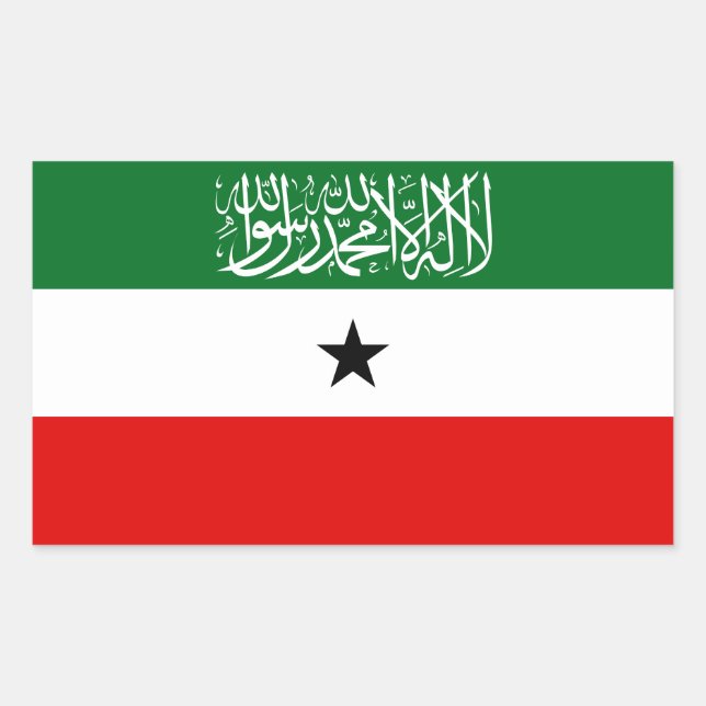 Flagge Somalilands Rechteckiger Aufkleber (Vorderseite)