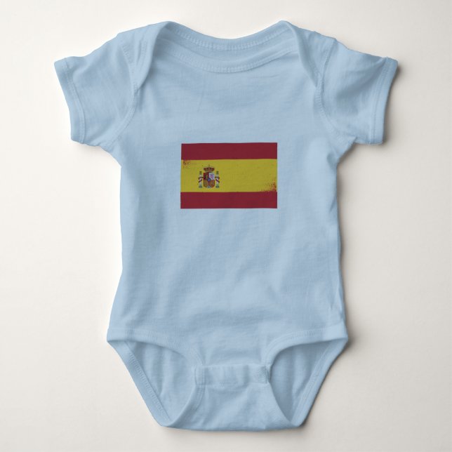 Flagge Spaniens Baby Strampler (Vorderseite)