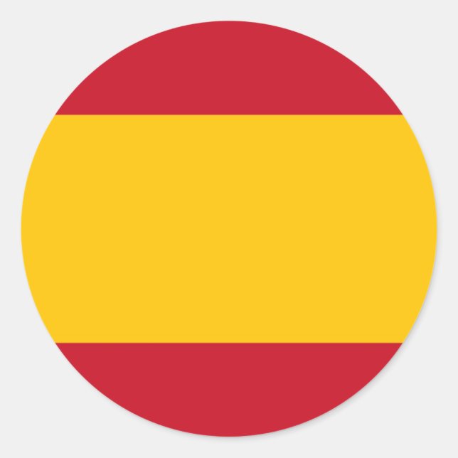 Flagge Spaniens, Bandera de España, Bandera Españo Runder Aufkleber (Vorderseite)