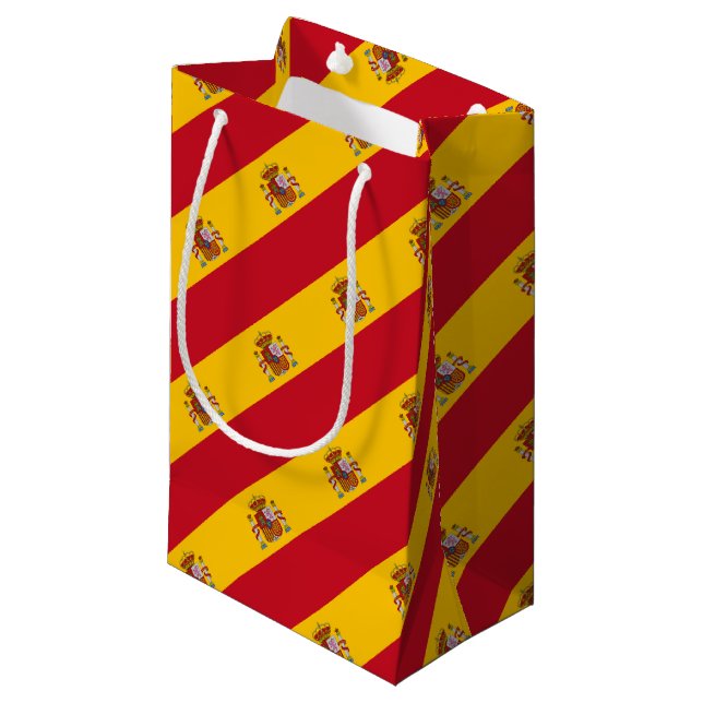 Flagge Spaniens - Bandera de Espana Kleine Geschenktüte (Vorderseite Schrägansicht)