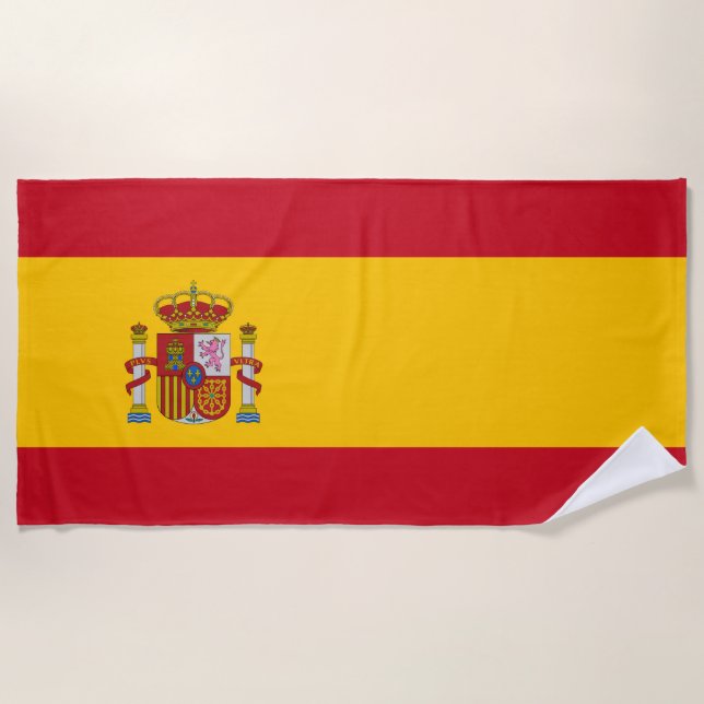 Flagge Spaniens - Bandera de Espana Strandtuch (Vorderseite)