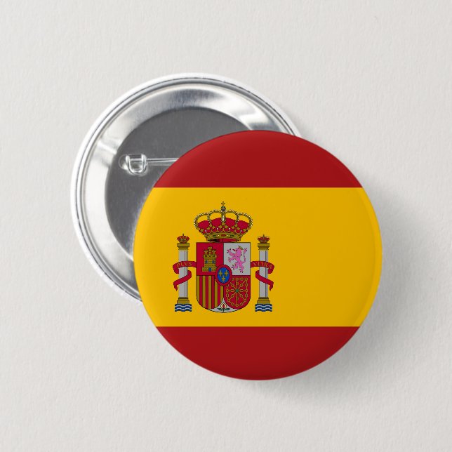 Flagge Spaniens Button (Vorne & Hinten)