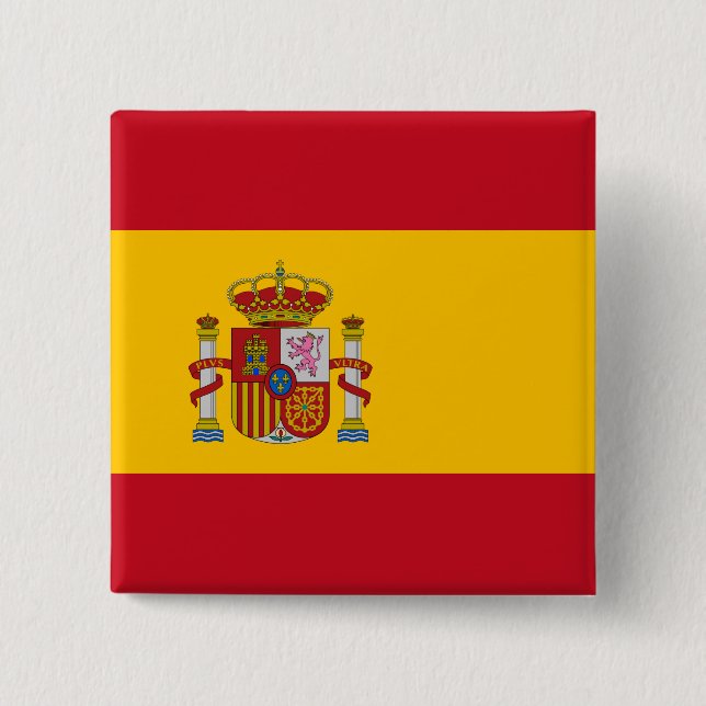 Flagge Spaniens Button (Vorderseite)