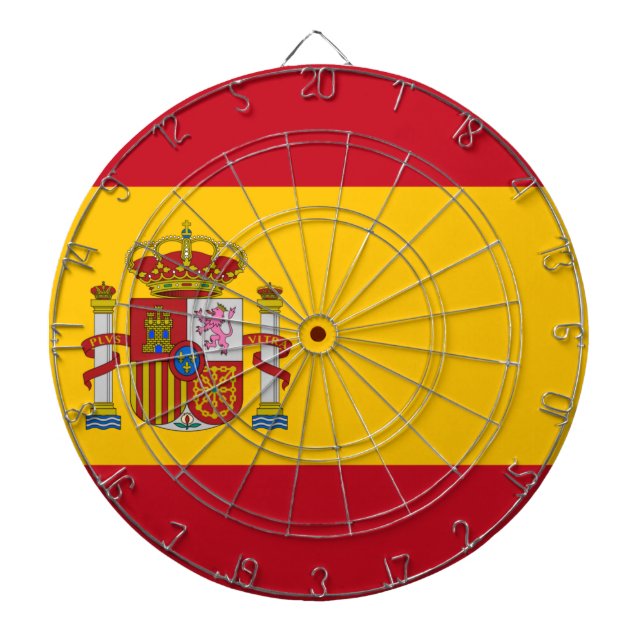 Flagge Spaniens Dartscheibe (vorne)