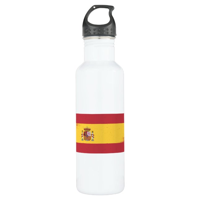 Flagge Spaniens Edelstahlflasche (Vorderseite)
