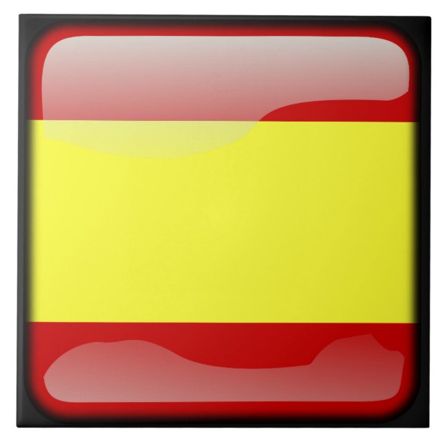 Flagge Spaniens Fliese (Vorderseite)