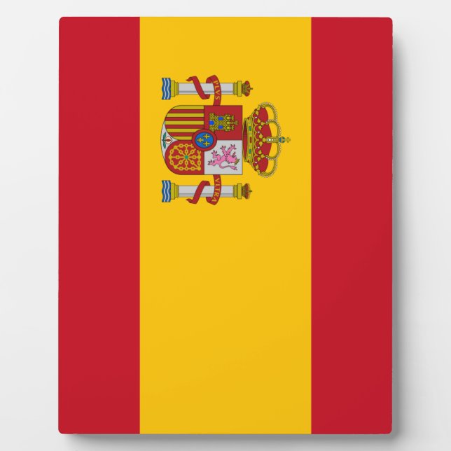 Flagge Spaniens Fotoplatte (Vorderseite)