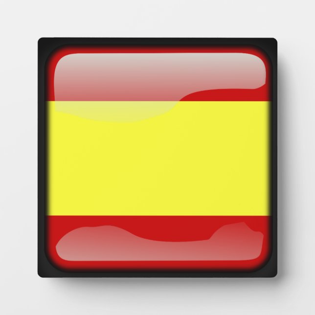 Flagge Spaniens Fotoplatte (Vorderseite)