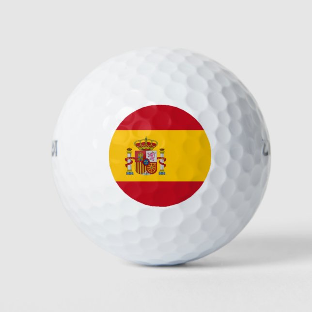 Flagge Spaniens Golfball (Vorderseite)